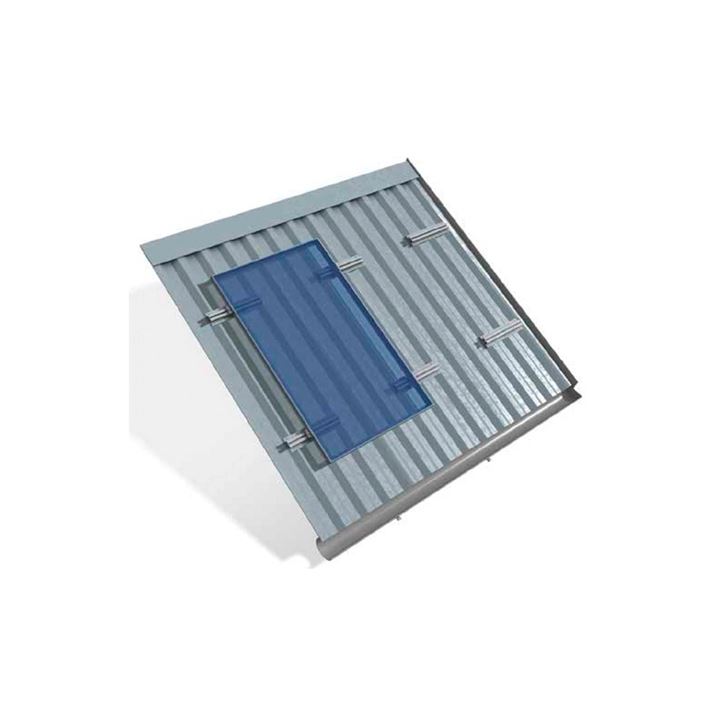 Estrutura solar de telha metálica para 4 placas