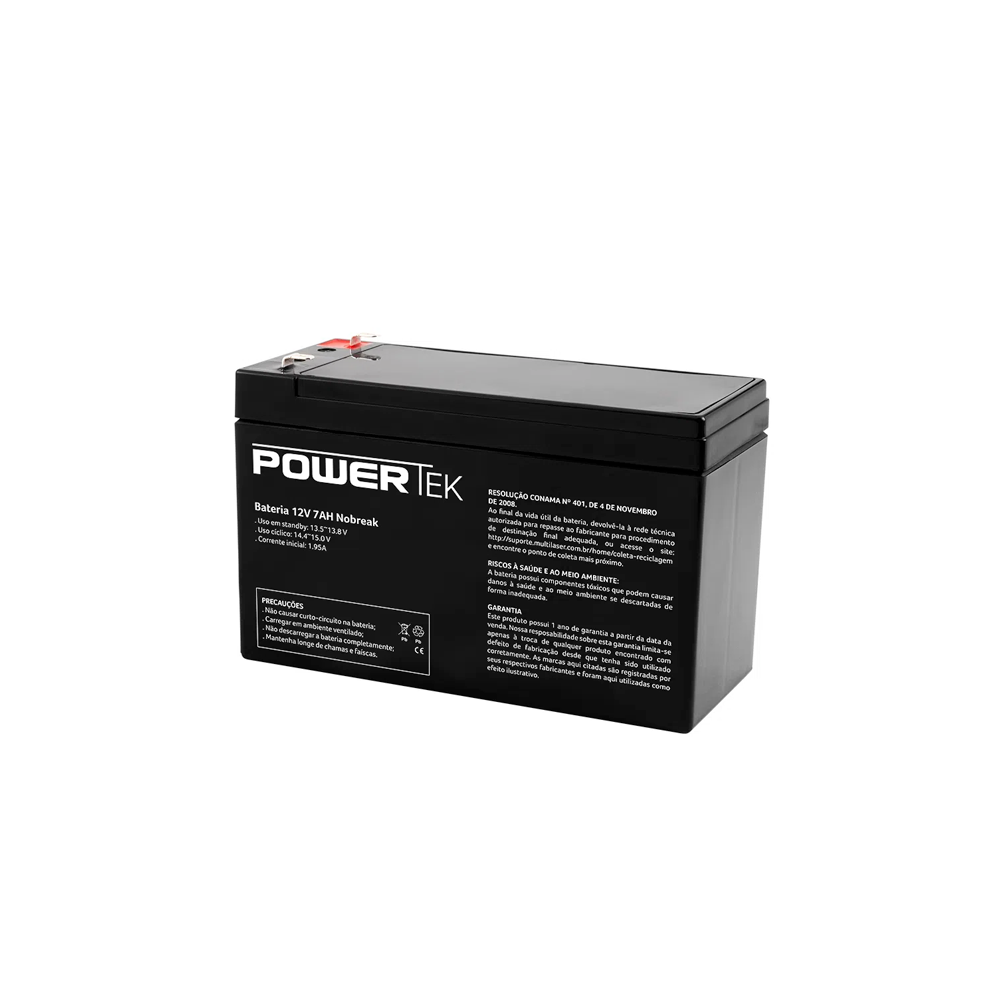 Bateria Powertek 12V 7Ah Para Nobreak - EN0130