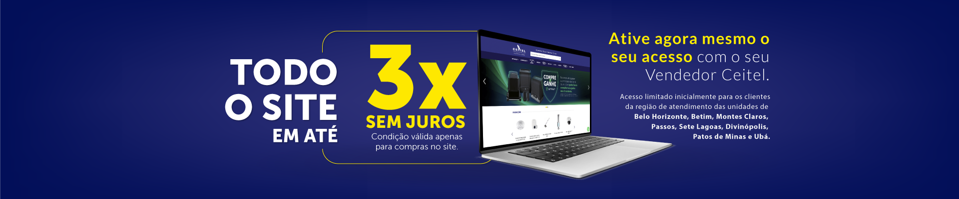 Todos site em até 3x sem juros